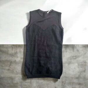 CARVEN Black Sweetheart Lined Tank Top Size XS